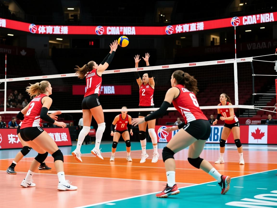 加拿大女子排球队横扫对手，晋级
